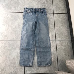 old navy wide leg high rise light wash jeans